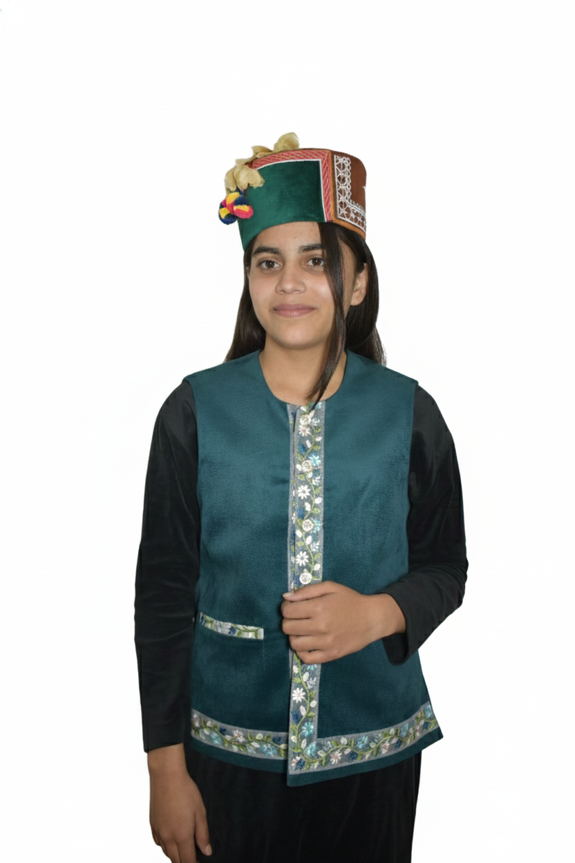 Women | All-weather Velvet Sadri | Vest-Jacket | laced/ embroidered