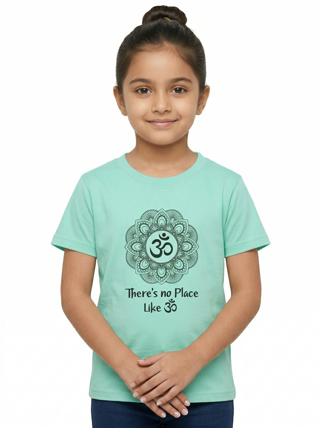 Kids | 'Om Mandala' Cotton T-Shirt | round neck | intricate graphics