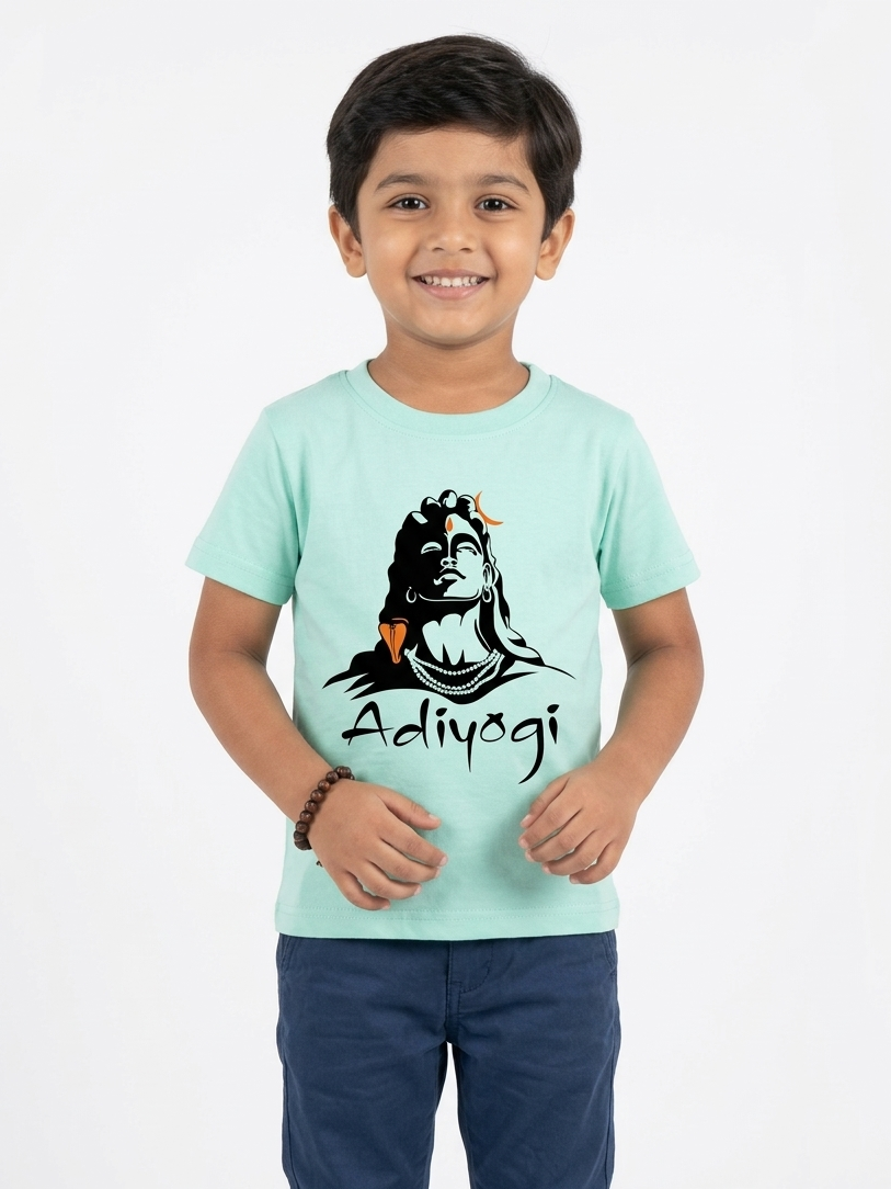 Kids | 'Adiyogi' Cotton T-Shirt | round neck | intricate graphics