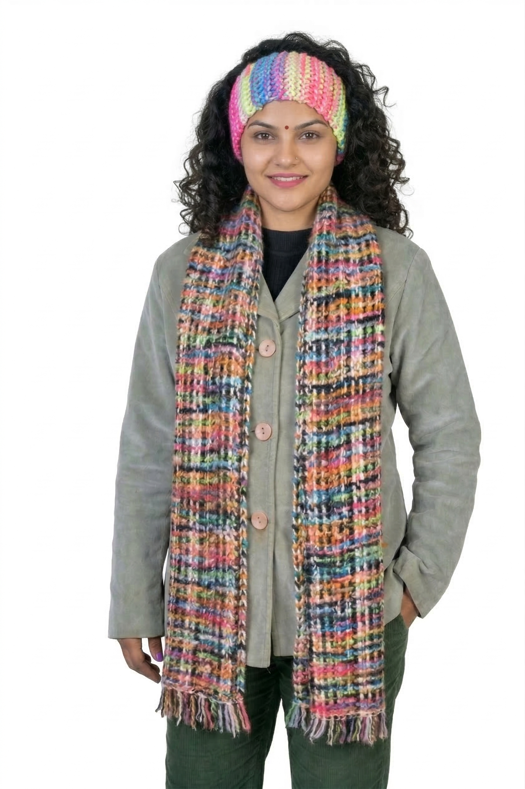 Women | Knitted Woolen Head Band | assorted multicoloured & textured pattern