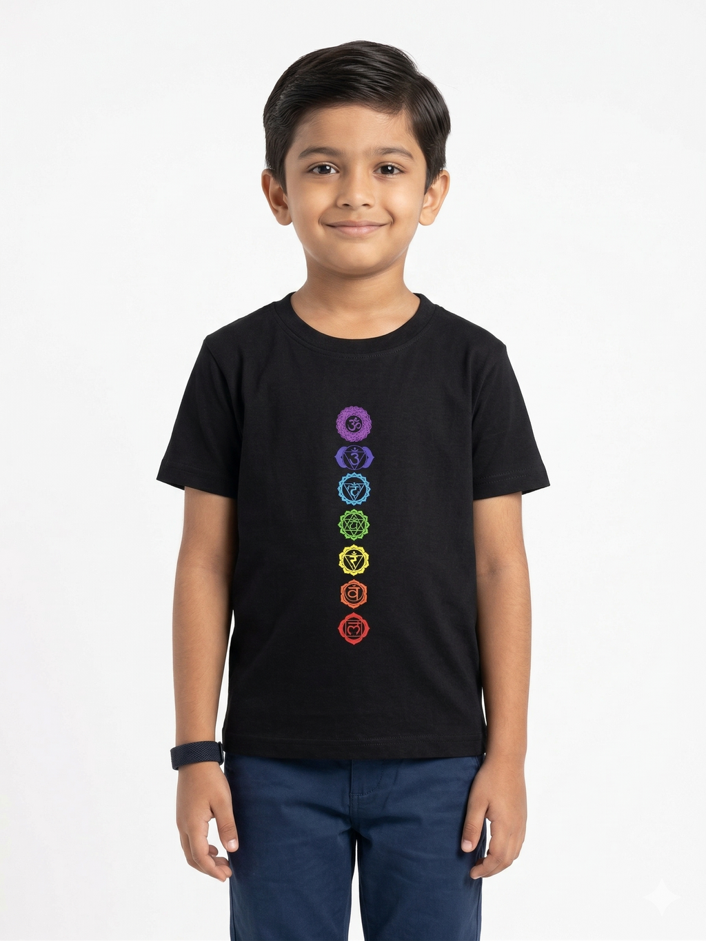 Kids | '7-Chakra' Cotton T-Shirt | round neck | intricate graphics
