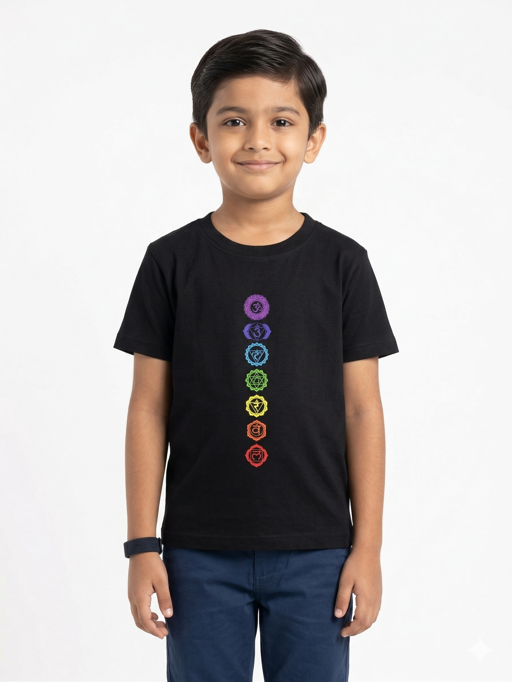 Kids | '7-Chakra' Cotton T-Shirt | round neck | intricate graphics