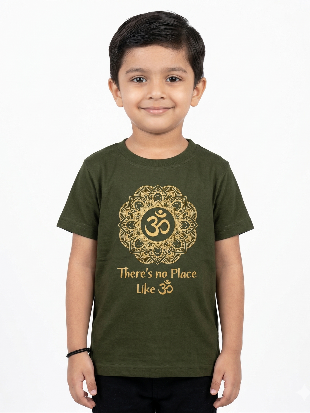 Kids | 'Om Mandala' Cotton T-Shirt | round neck | intricate graphics