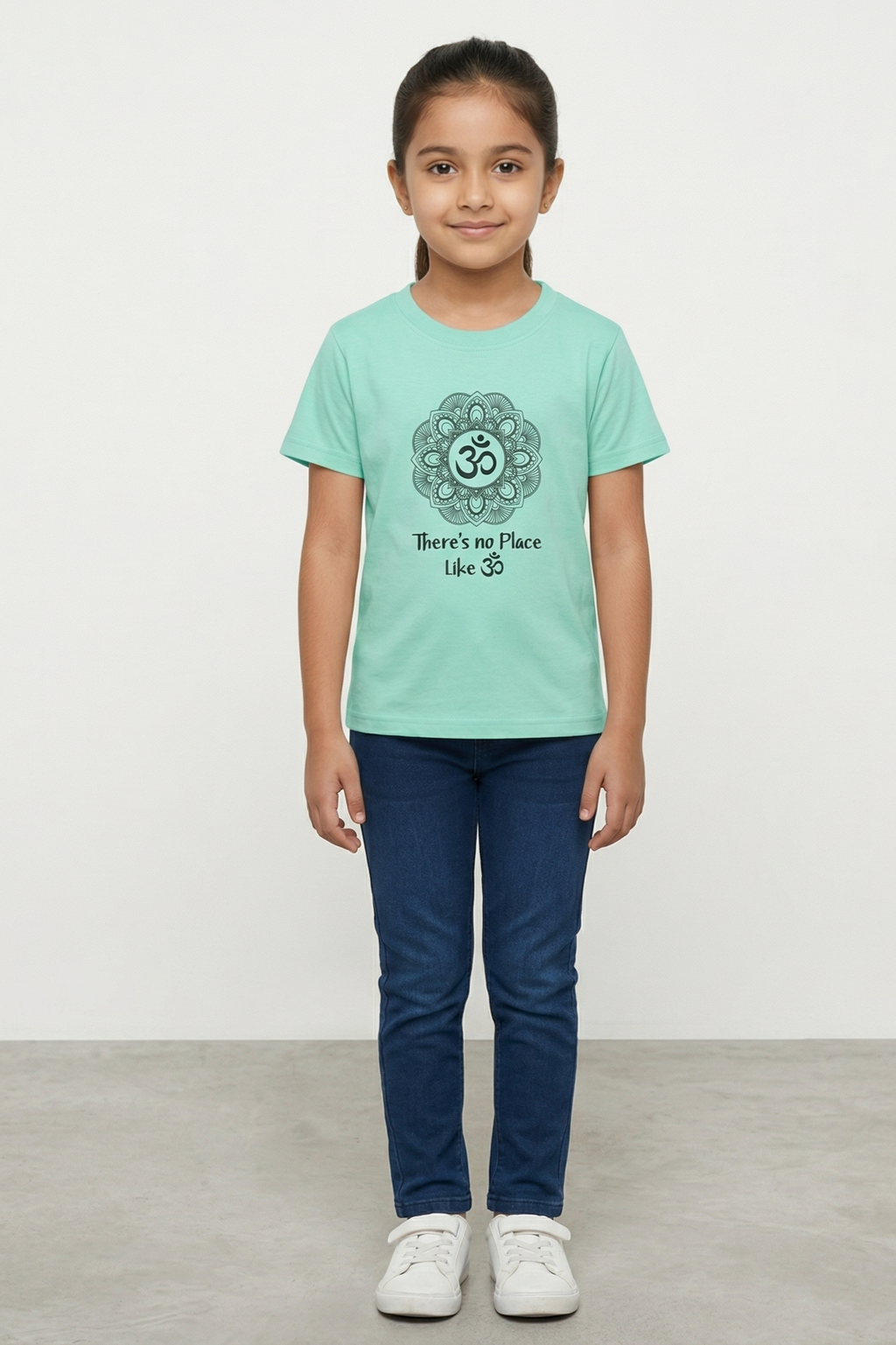 Kids | 'Om Mandala' Cotton T-Shirt | round neck | intricate graphics