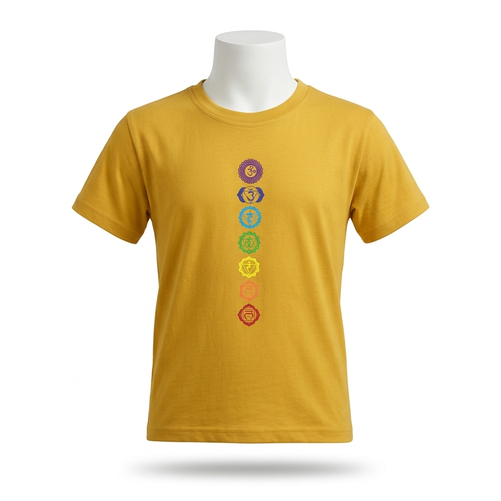 Kids | '7-Chakra' Cotton T-Shirt | round neck | intricate graphics