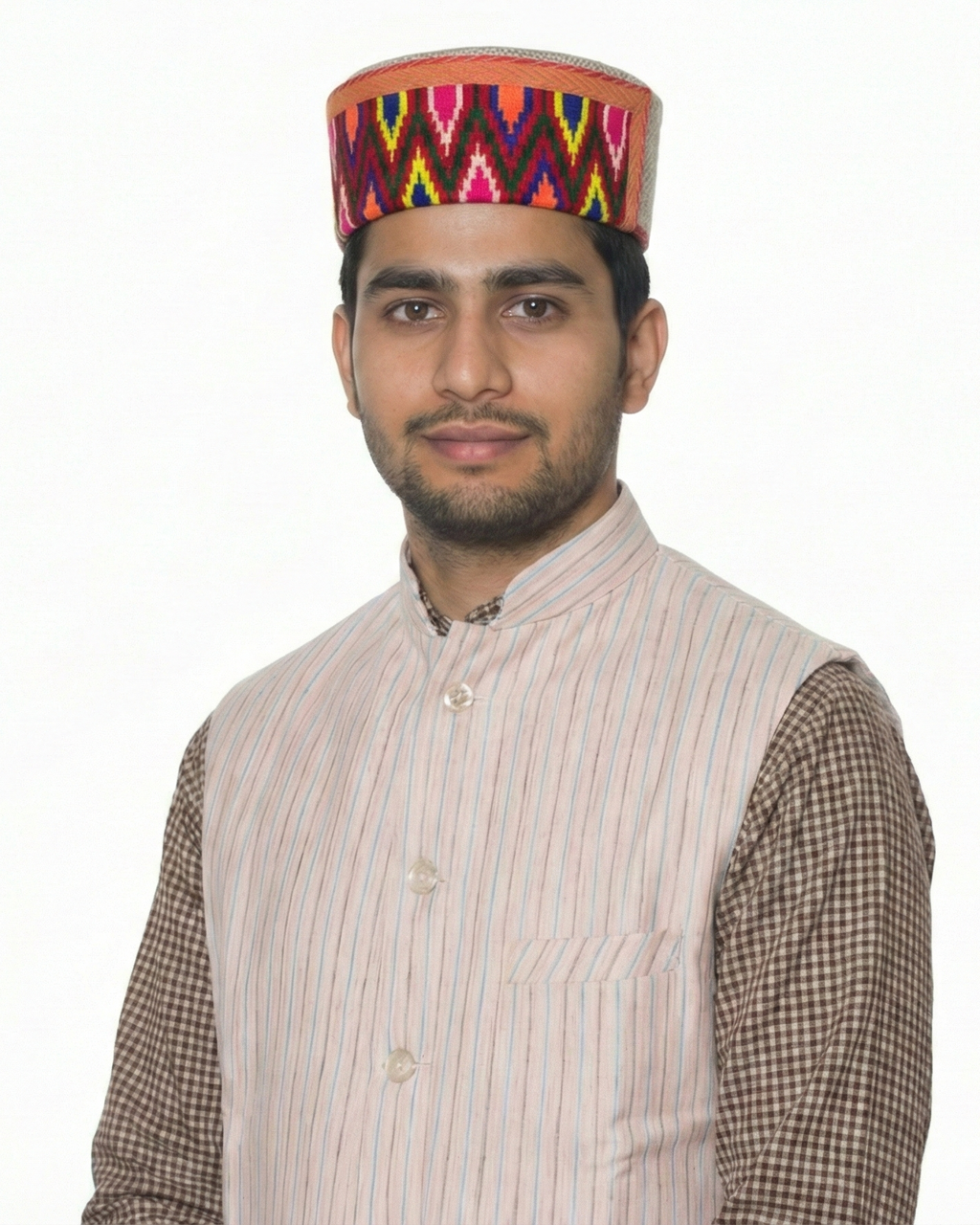 Traditional Himachali Woolen Topi / Cap- KULLU LEHARI | handcrafted | intricately woven band