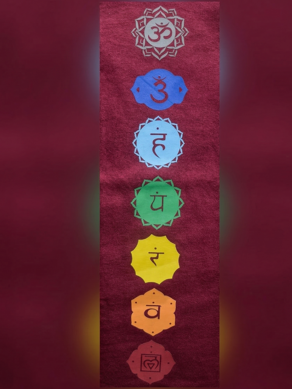 Unisex | '7-Chakra' Cotton Yoga T-Shirt | half sleeve | round neck | stretchable loose fit