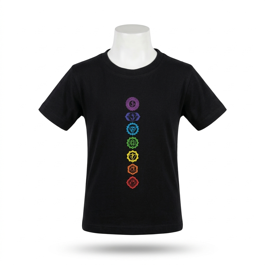 Kids | '7-Chakra' Cotton T-Shirt | round neck | intricate graphics