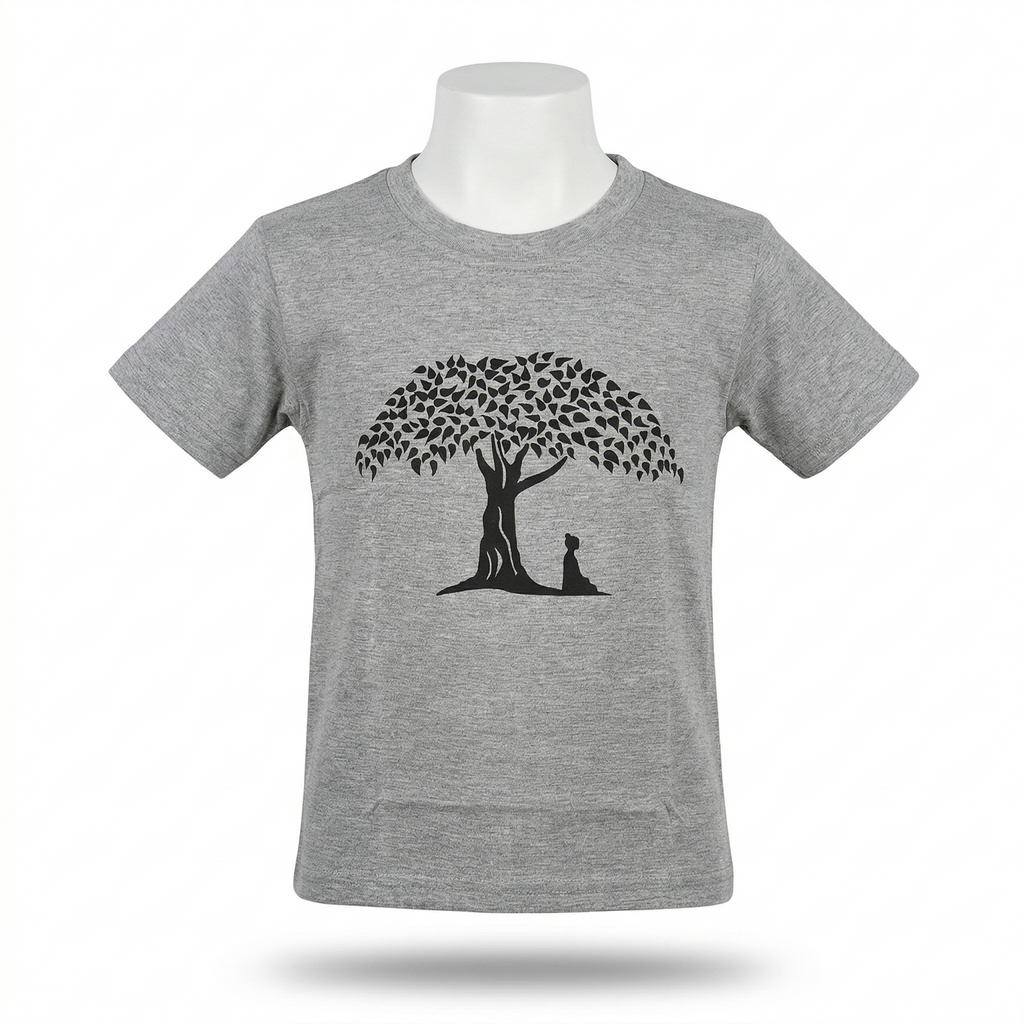 Kids | 'Buddha Tree' Cotton T-Shirt | round neck | intricate graphics