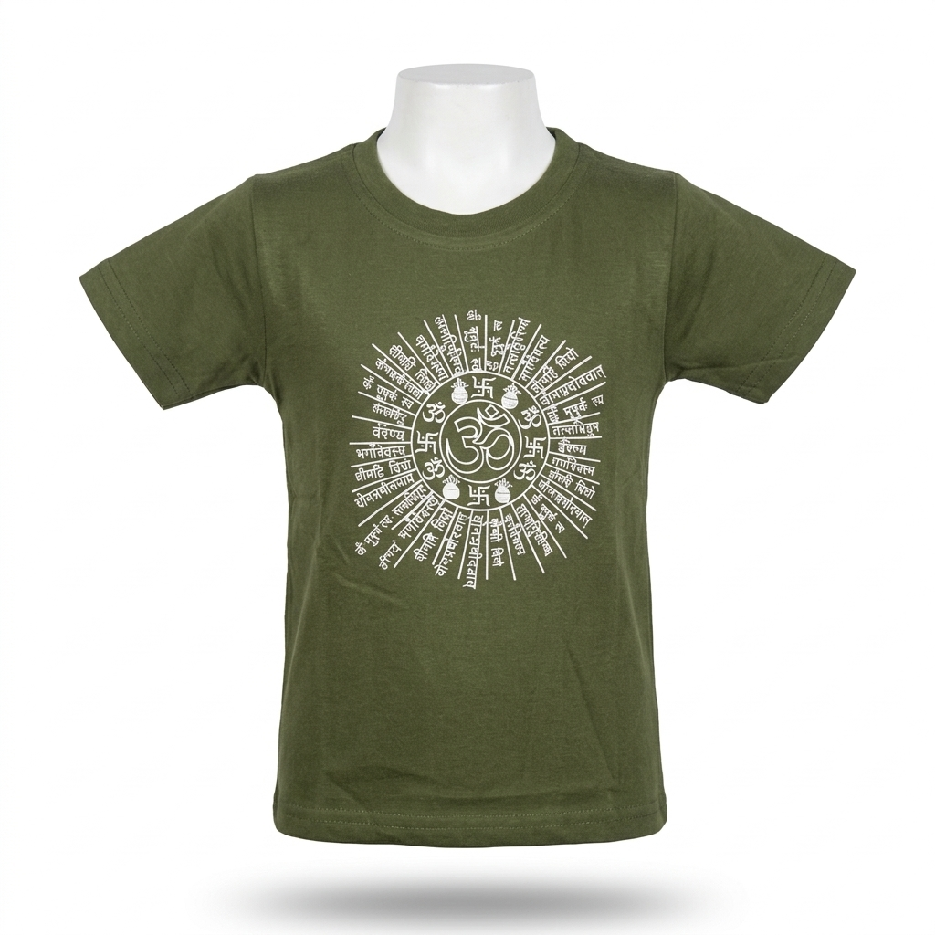 Kids | 'Mantra' Cotton T-Shirt | round neck | intricate graphics