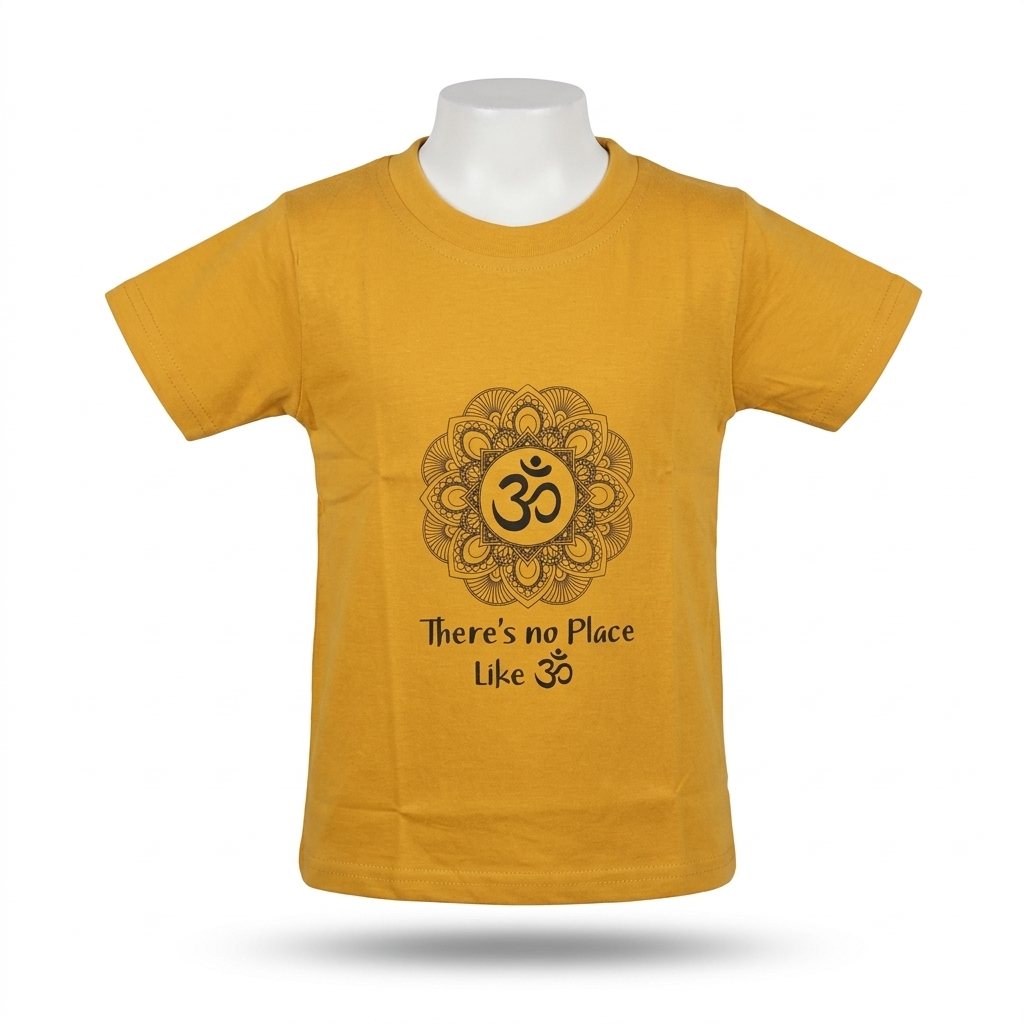 Kids | 'Om Mandala' Cotton T-Shirt | round neck | intricate graphics
