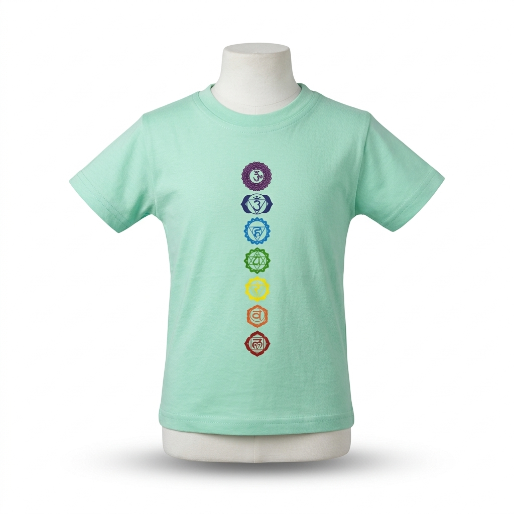 Kids | '7-Chakra' Cotton T-Shirt | round neck | intricate graphics