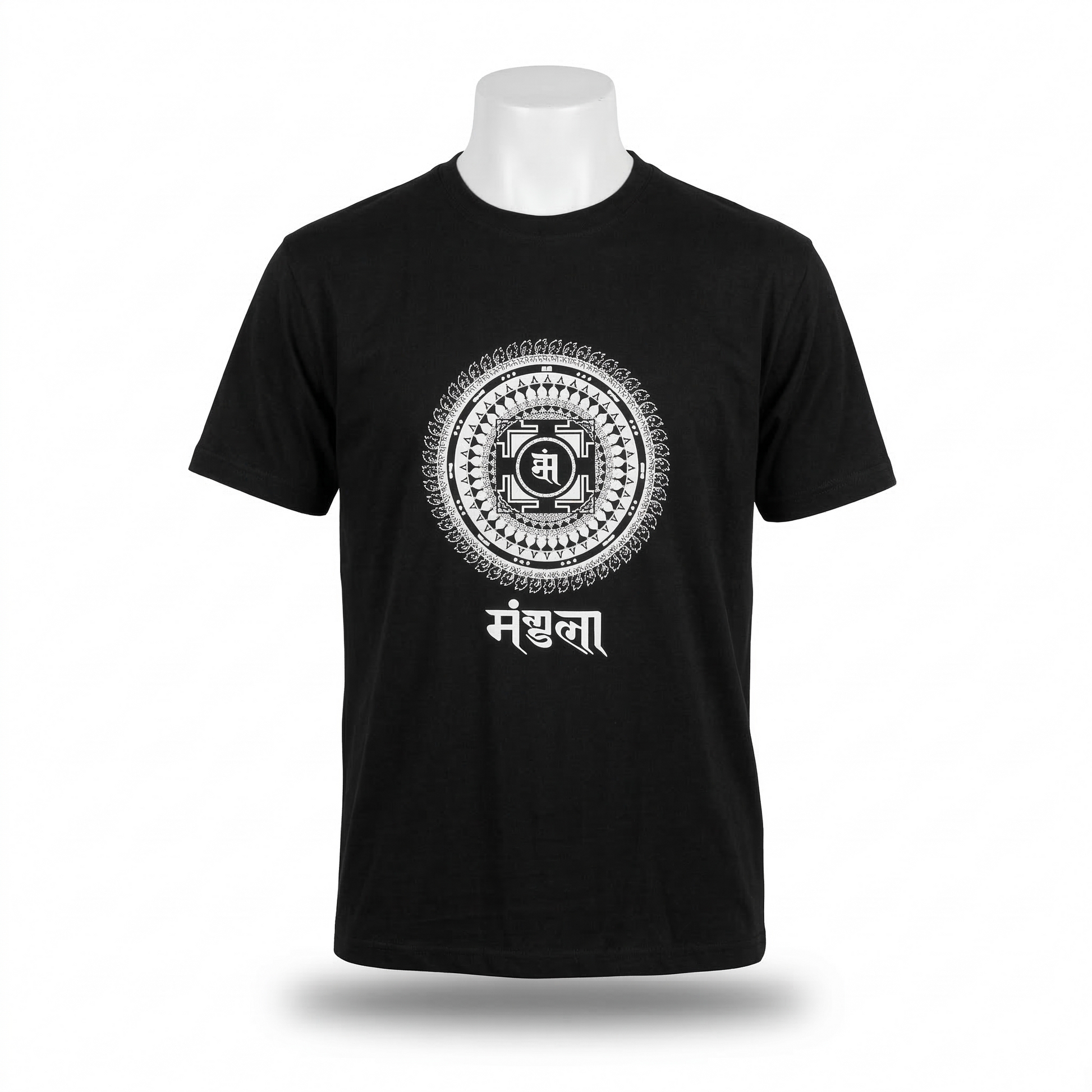 Unisex | 'Mandala' Cotton Yoga T-Shirt | half sleeve | round neck | stretchable loose fit