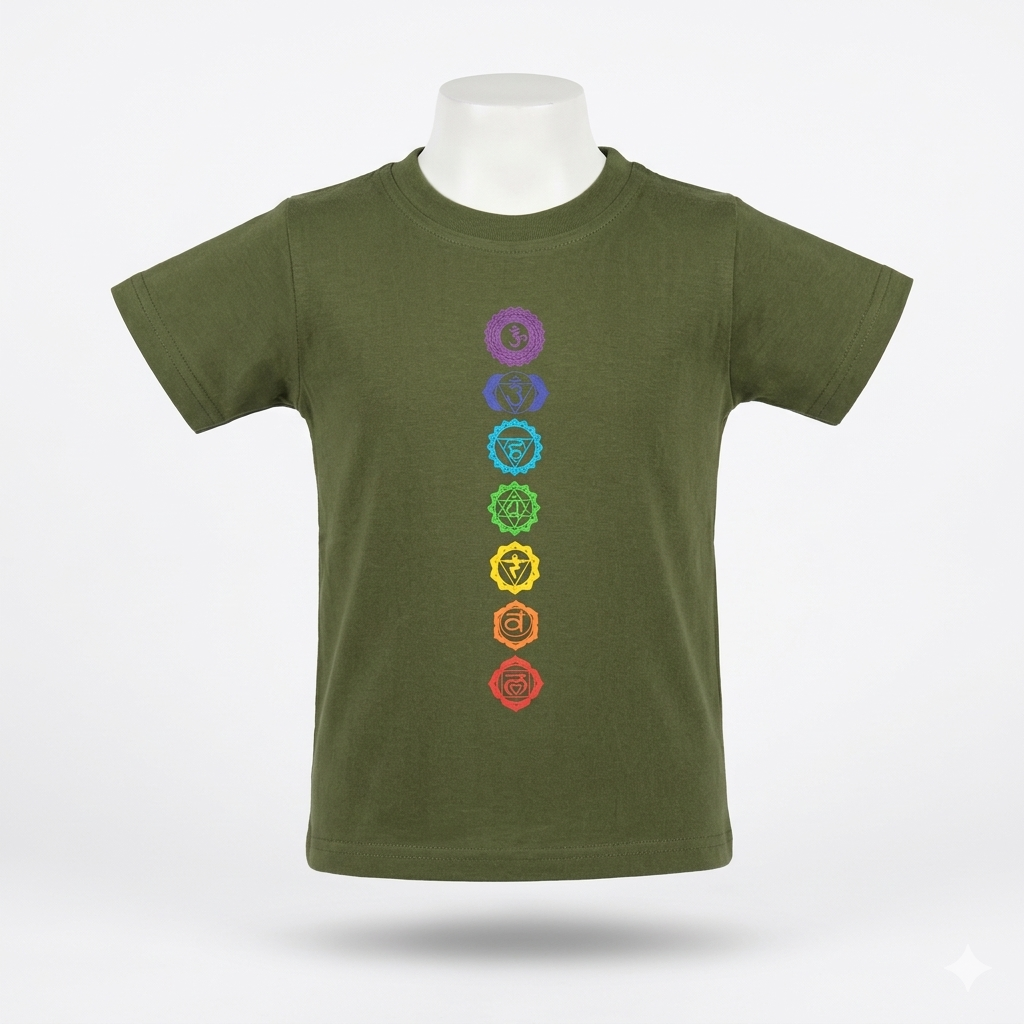 Kids | '7-Chakra' Cotton T-Shirt | round neck | intricate graphics