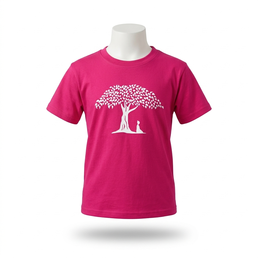 Kids | 'Buddha Tree' Cotton T-Shirt | round neck | intricate graphics