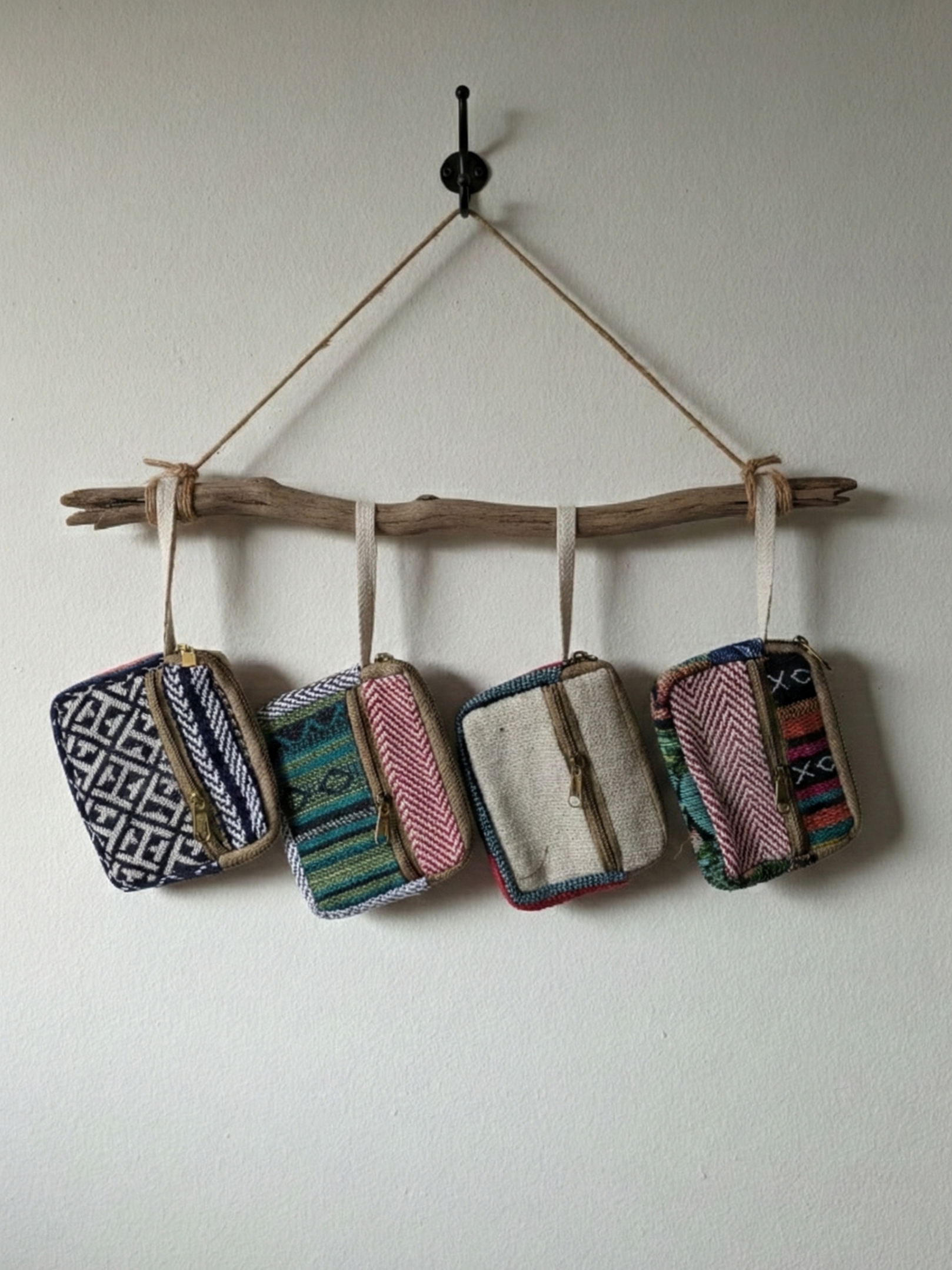 Cotton Square Wallet/ Pouch | assorted multicoloured & Textured pattern | women