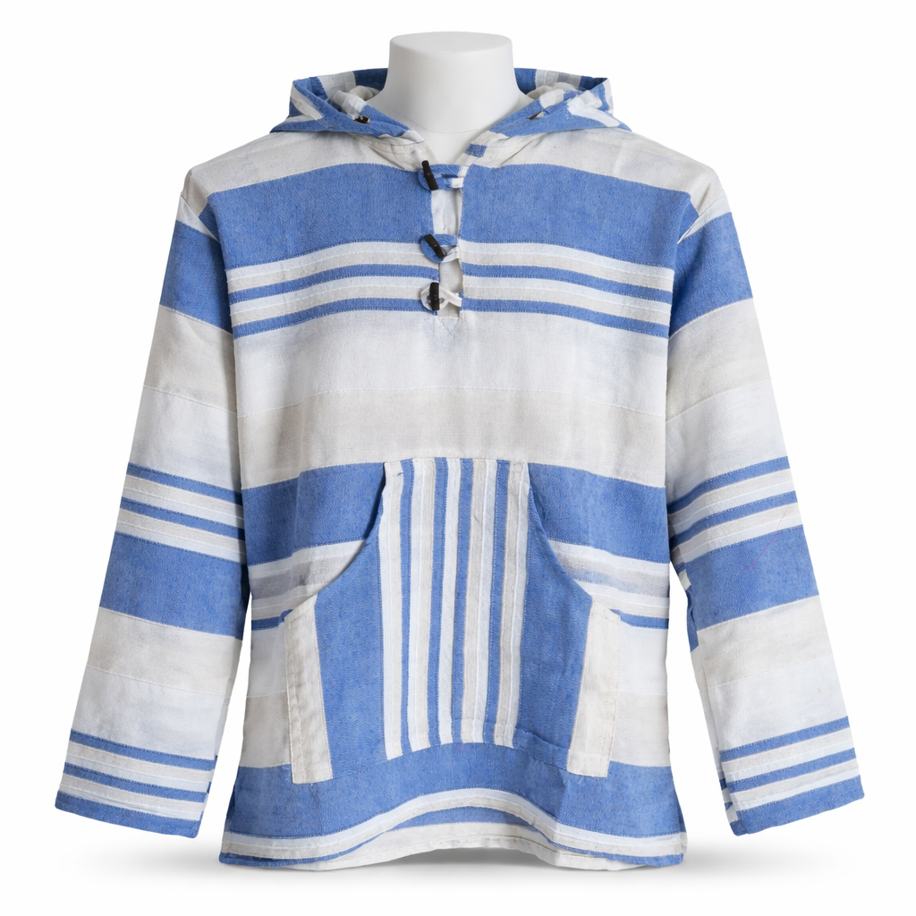 Unisex | Striped Cotton Hoodie | Indian Boho Funky style | kangaroo pocket | multicolored