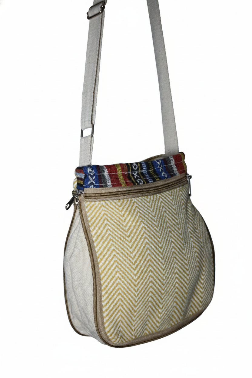 Cotton Big Boss Sling Bag | assorted multicoloured & textured pattern | convertible | women