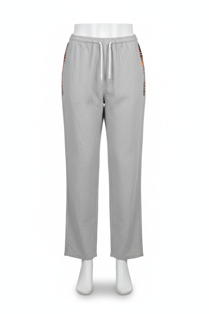 Unisex | Himalayan Patti Khadi Casual Pants | side pocket | plain