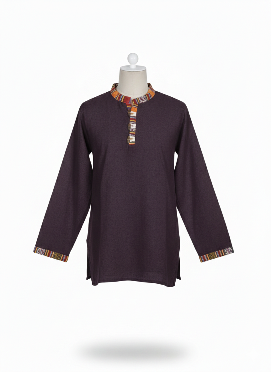 Unisex | Himalayan Patti Khadi Kurta | full sleeve | waist length | plain