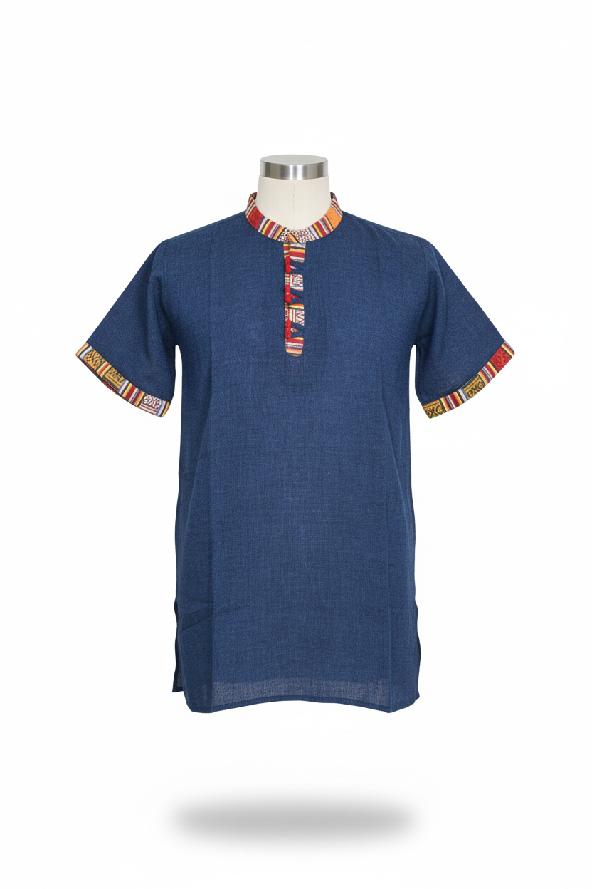 Unisex | Himalayan Patti Khadi Kurta | half sleeve | waist length | plain