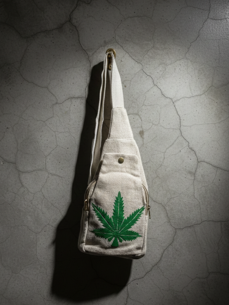 Cotton Chest Bag | assorted multicoloured & Textured pattern | crossbody sling | men