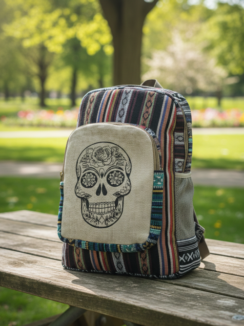 Block-printed Cotton Bag Pack | assorted multicoloured & textured pattern | medium size | unisex