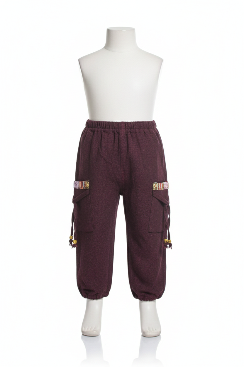 Kids | Himalayan Patti Khadi Jogger/ Pajama | front pockets | plain