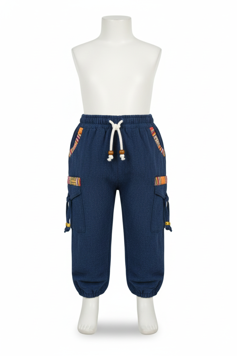 Kids | Himalayan Patti Khadi Jogger/ Pajama | front pockets | plain