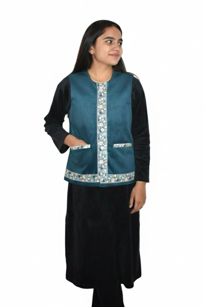 Women | Traditional Velvet Sadri | Vest-Jacket | embroidered