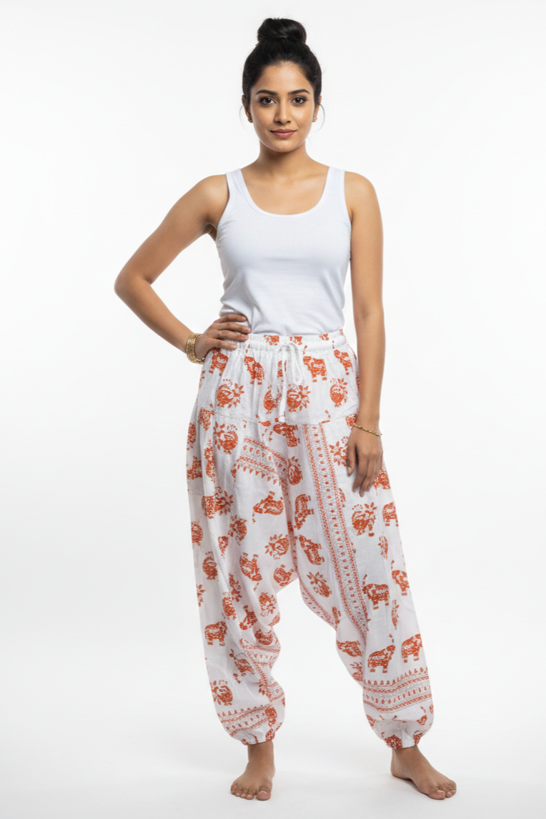 Women | Rayon Afghani Harem Pant/ Pajama | Boho Yoga Pant | Elephant/ Camel print
