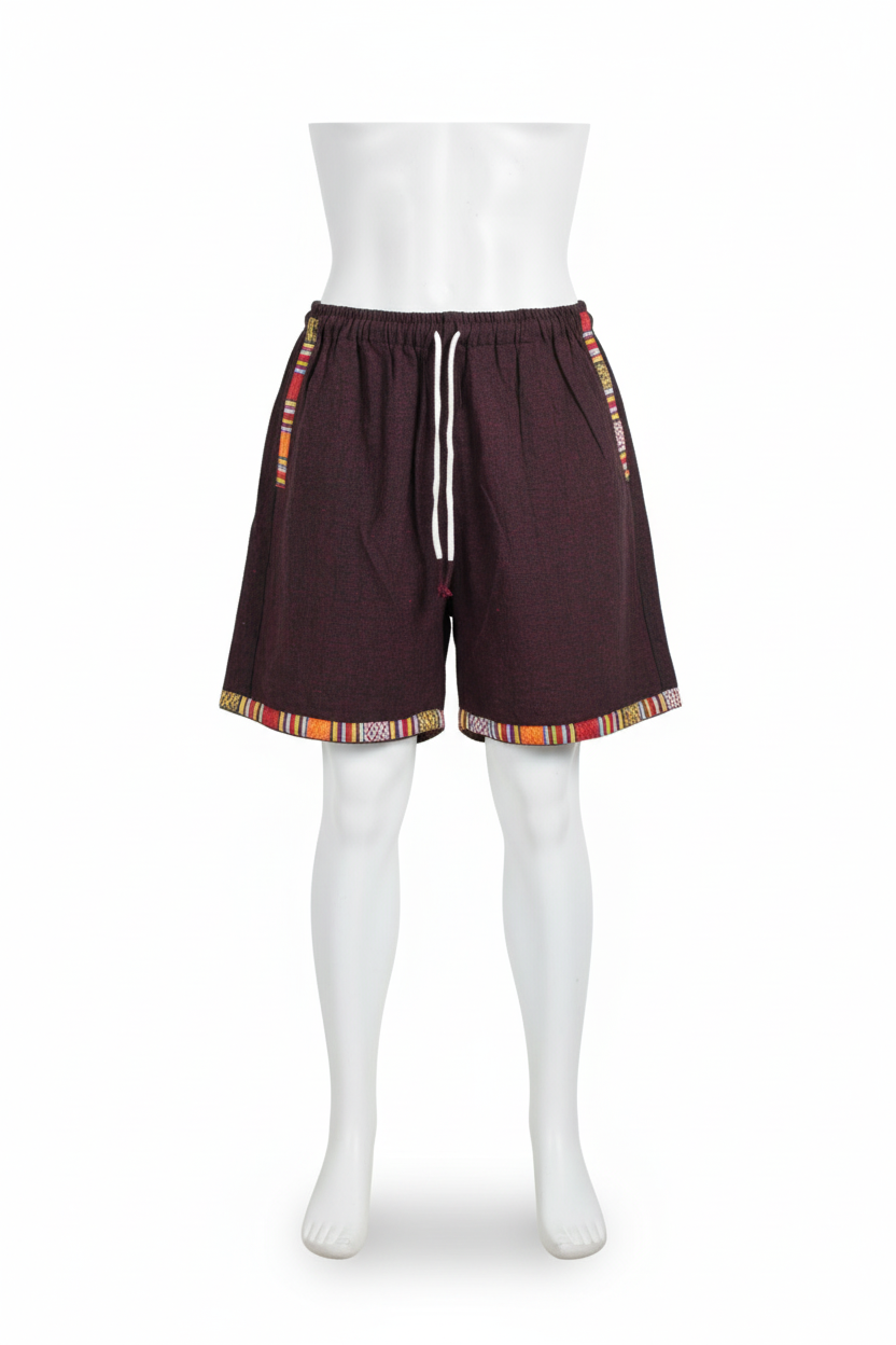 Unisex | Himalayan Patti Khadi Cotton Nicker/ Shorts | side pockets| plain