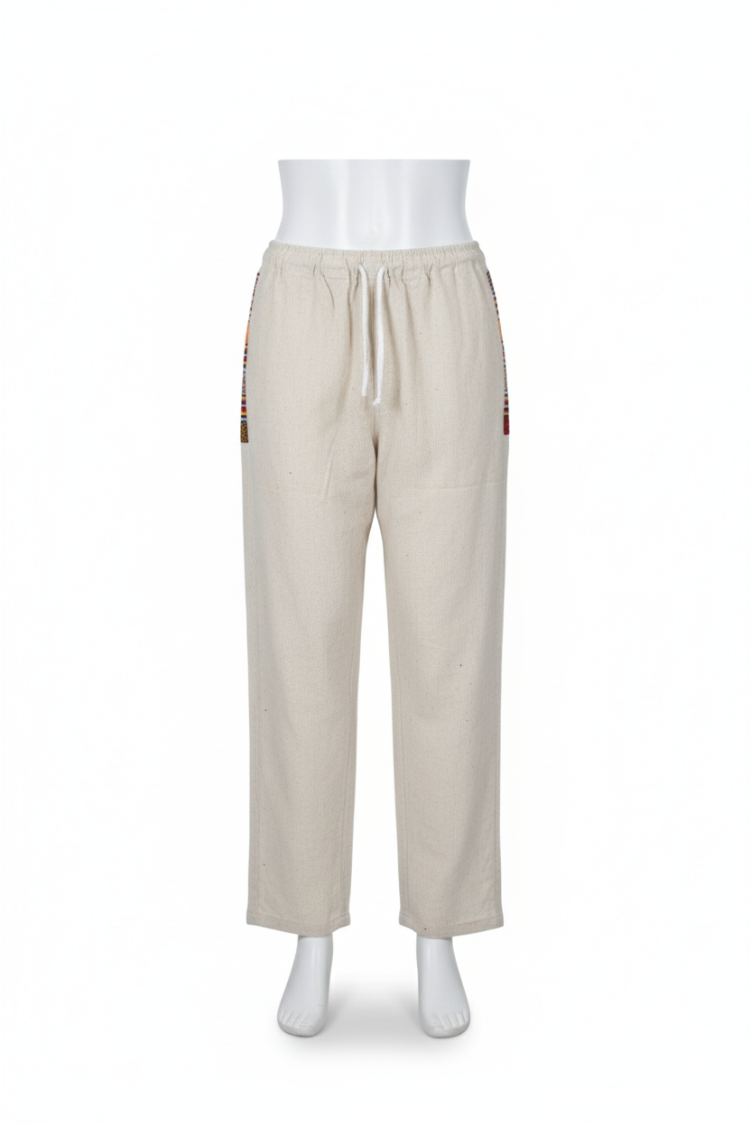 Unisex | Himalayan Patti Khadi Casual Pants | side pocket | plain