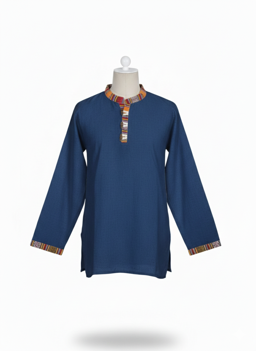 Unisex | Himalayan Patti Khadi Kurta | full sleeve | waist length | plain