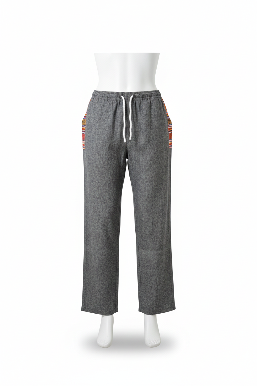 Unisex | Himalayan Patti Khadi Casual Pants | side pocket | plain