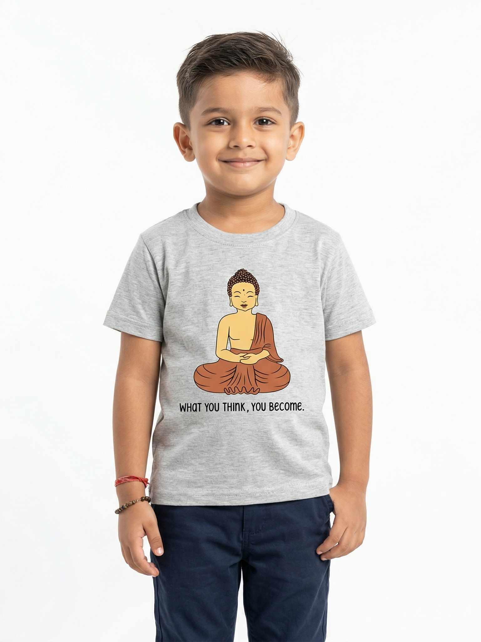 Kids | 'Meditating Buddha' Cotton T-Shirt | round neck | intricate graphics
