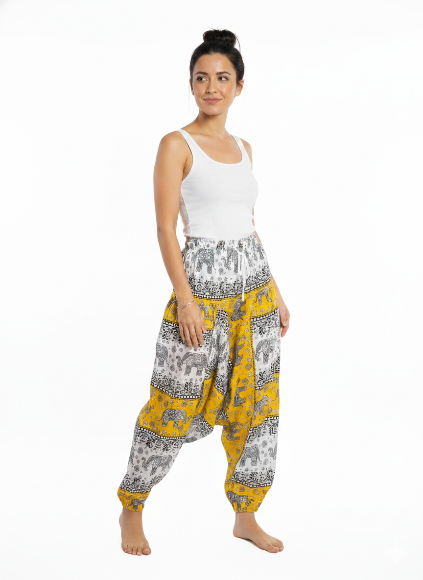 Women | Rayon Afghani Harem Pant/ Pajama | Boho Yoga Pant | Elephant/ Camel print