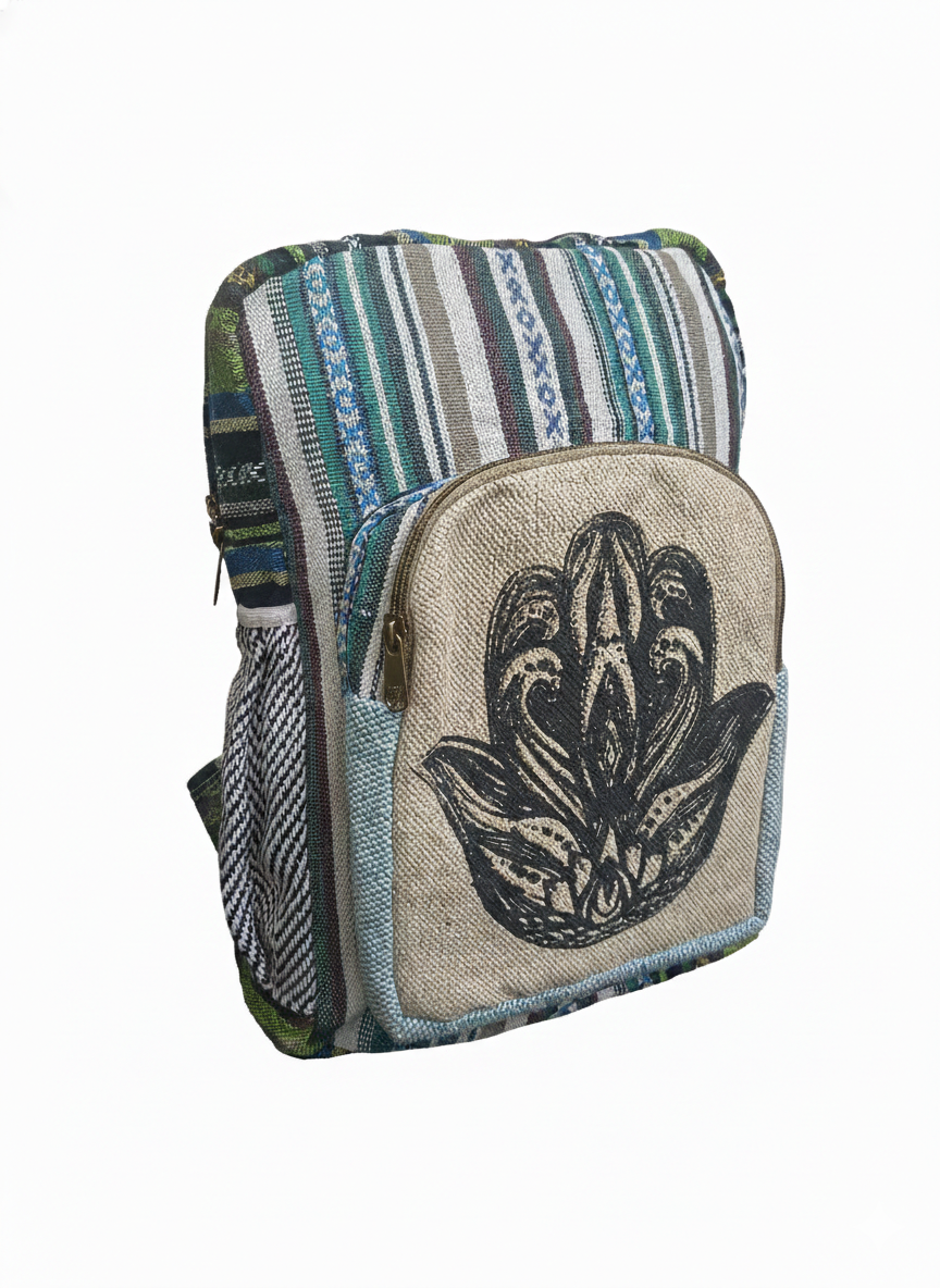 Block-printed Cotton Bag Pack | assorted multicoloured & textured pattern | medium size | unisex