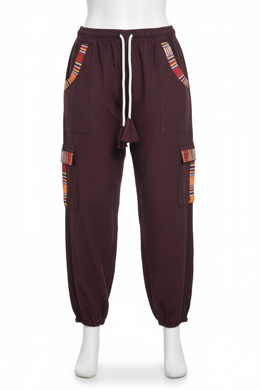 Unisex | Himalayan Patti Khadi Cotton Cargo Pant | side pockets | plain