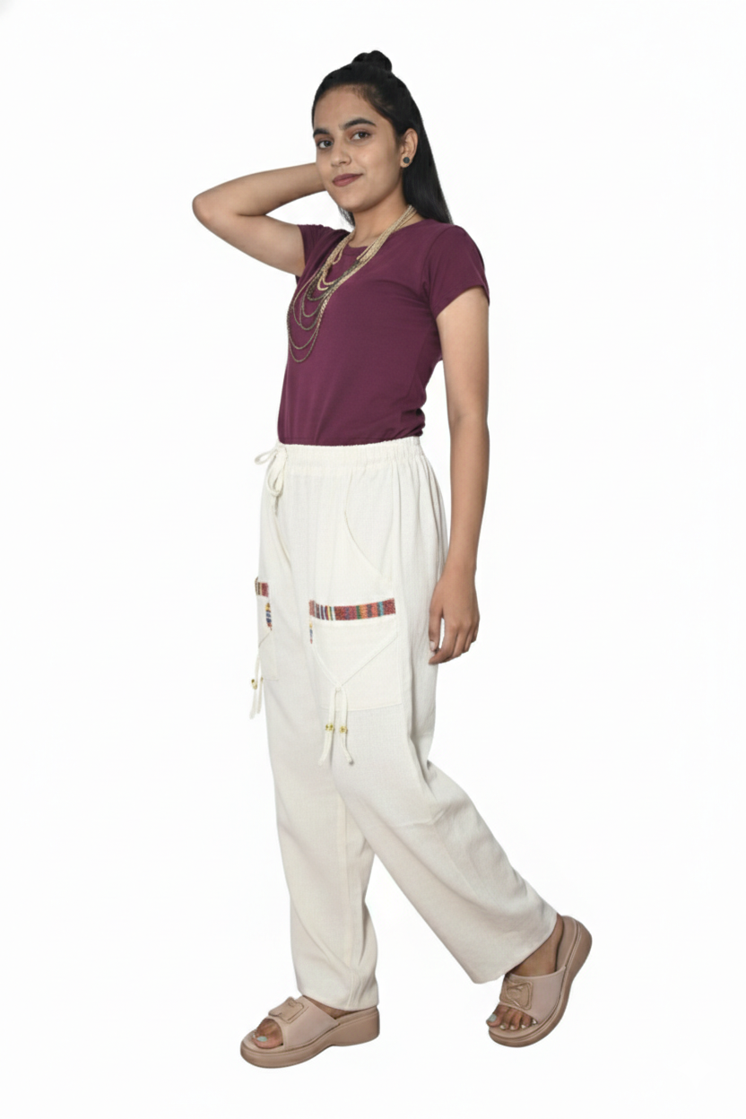 Unisex | Himalayan Patti Khadi Jogger/ Pajama | front pockets | plain