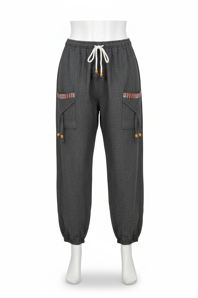 Unisex | Himalayan Patti Khadi Jogger/ Pajama | front pockets | plain