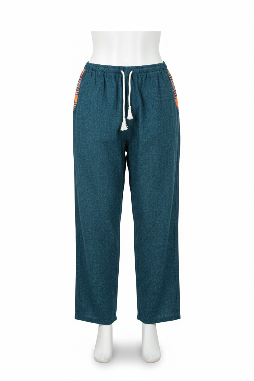 Unisex | Himalayan Patti Khadi Casual Pants | side pocket | plain