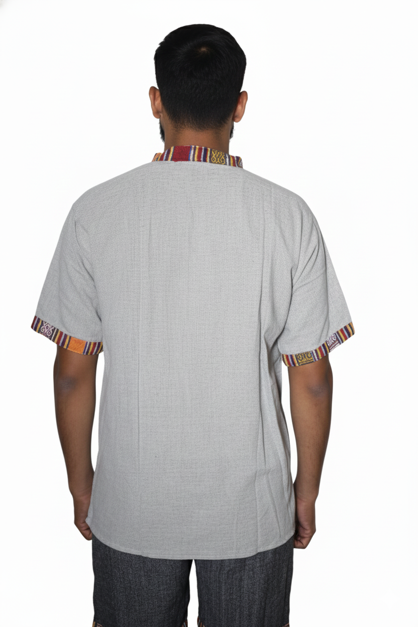 Unisex | Himalayan Patti Khadi Kurta | half sleeve | waist length | plain