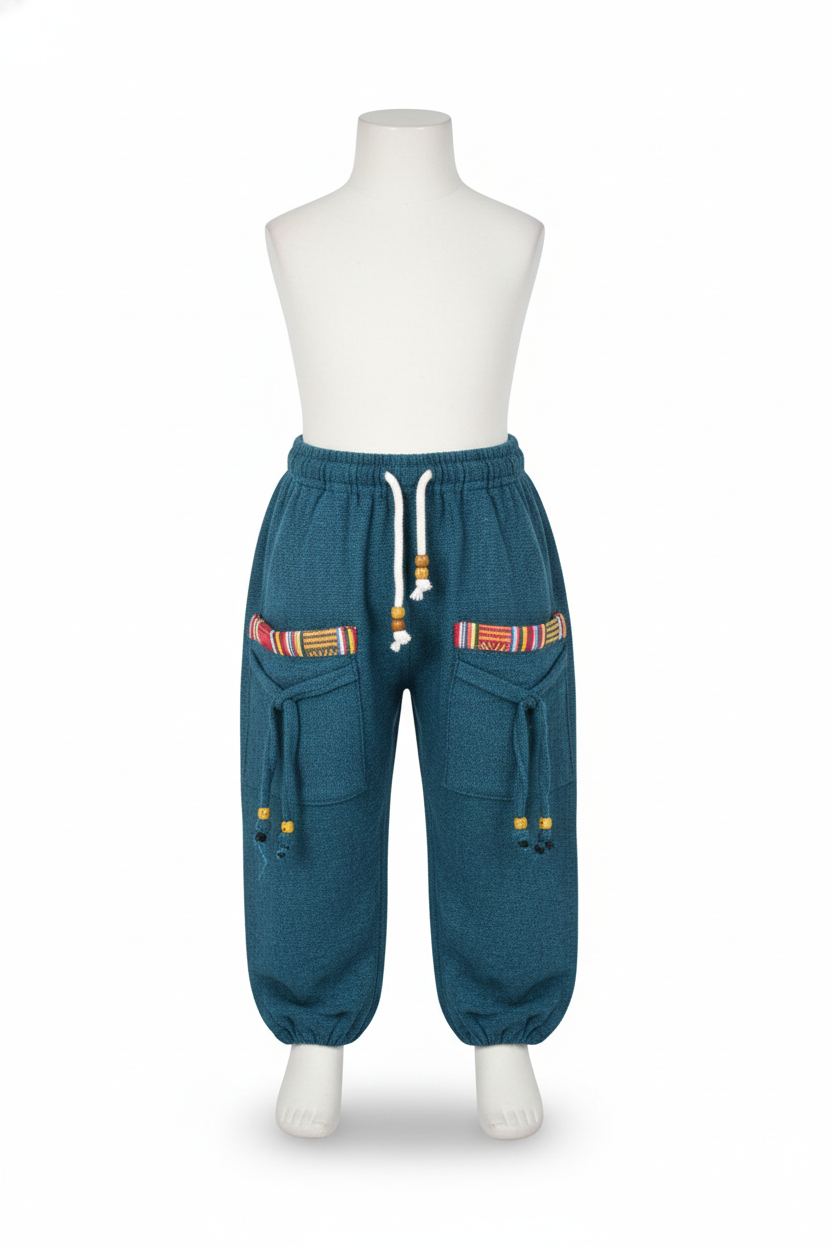 Kids | Himalayan Patti Khadi Jogger/ Pajama | front pockets | plain