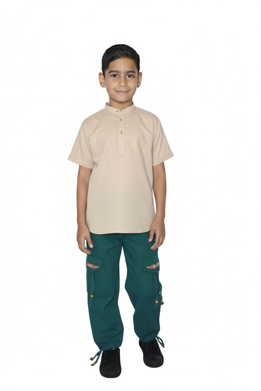 Kids | Himalayan Patti Khadi Jogger/ Pajama | front pockets | plain