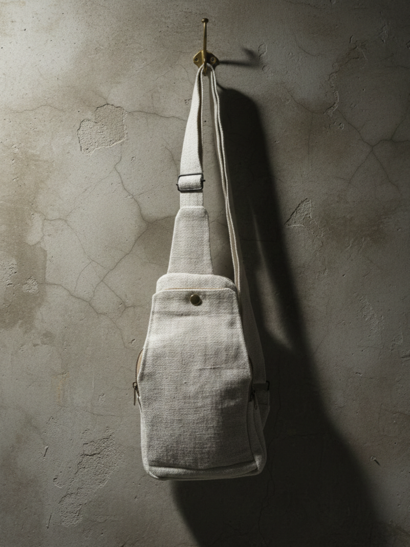 Cotton Chest Bag | assorted multicoloured & Textured pattern | crossbody sling | men