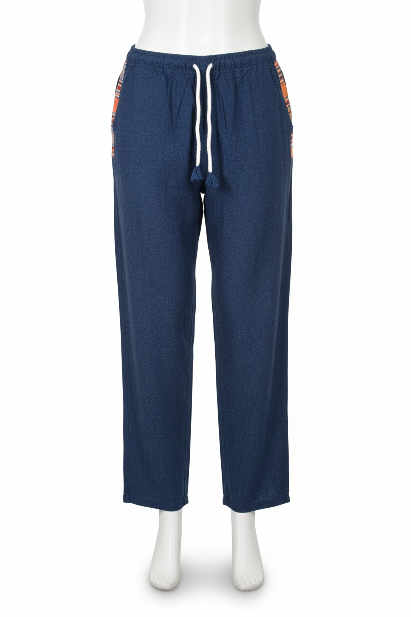 Unisex | Himalayan Patti Khadi Casual Pants | side pocket | plain