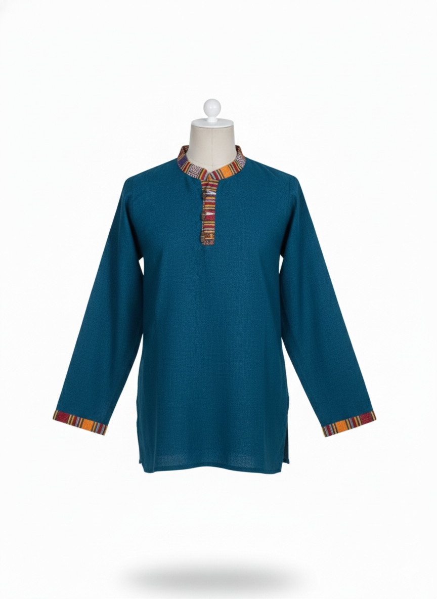 Unisex | Himalayan Patti Khadi Kurta | full sleeve | waist length | plain