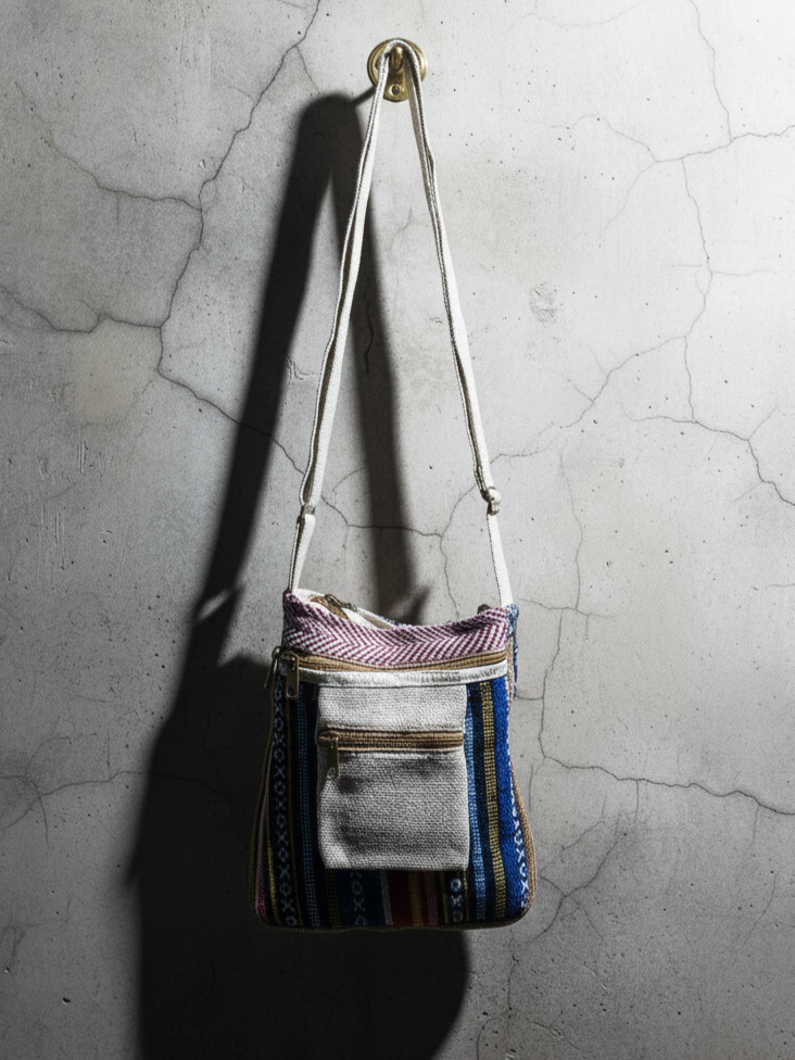 Cotton Big Boss Sling Bag | assorted multicoloured & textured pattern | convertible | women